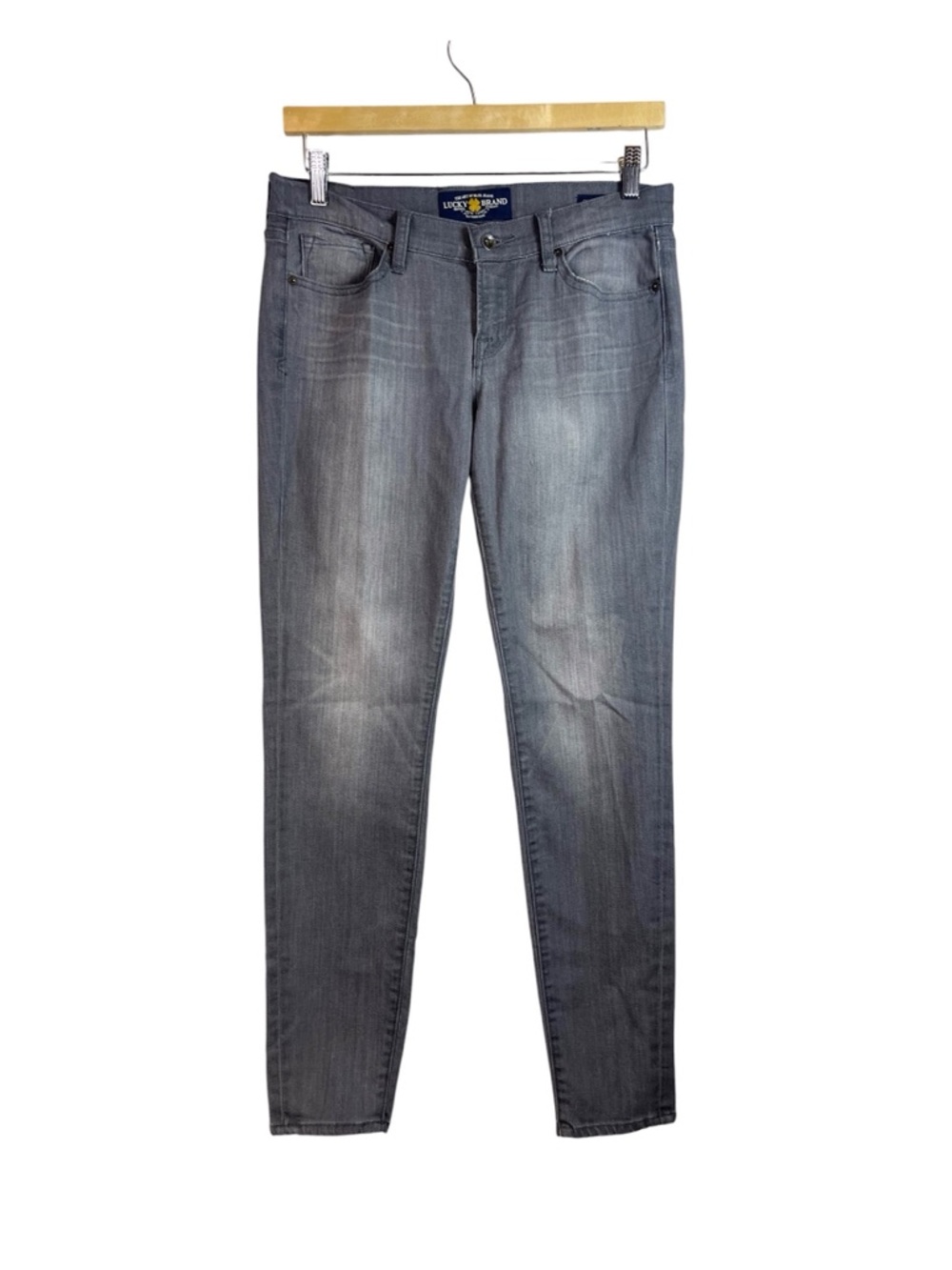 Lucky Brand Jeans Womens 6/28 Gray Charlie Skinny Leg Stretchy Denim Pants